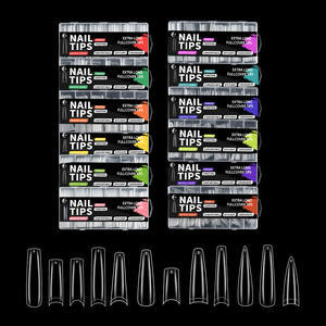 JIEYU PMMA/ABS Longs <span class=keywords><strong>faux</strong></span> ongles stiletto transparents pour extension d'ongles en <span class=keywords><strong>gel</strong></span> acrylique - Product Image 2