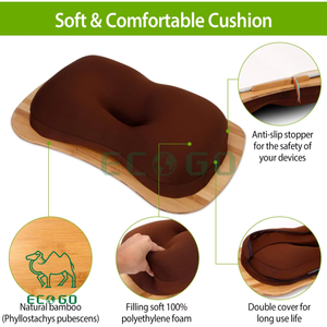 Minjoo Home Laptop Table con almohada Bamboo Lap Desk con soporte para teléfono deflector - Product Image 6