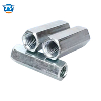 Écrou de raccordement hexagonal long en acier au carbone galvanisé et acier inoxydable 304 pour distributeurs de quincaillerie - Vente en gros