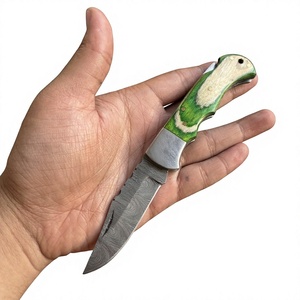 Navaja Plegable de Acero de Damasco con Mango de Madera, Alta Calidad, Multifuncional, Grado Industrial OEM, Garantía de 3 Años, para Minoristas, 59-60HRC - Product Image 5