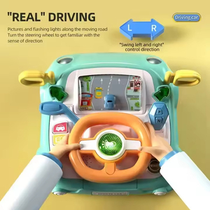Volant de voiture multifonctionnel pour enfants avec lumières et musique, jouet éducatif de simulation de conduite pour bébés - Product Image 5