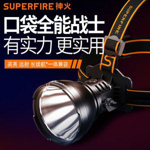 เซินฮั่วไฟหน้าแบบ LED แบบชาร์จไฟได้ 36W อลูมิเนียมอัลลอยด์ปรับได้สำหรับการเดินป่าตั้งแคมป์ขี่กลางคืนสำรวจถ้ำ - Product Image 2