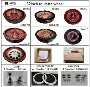 <span class=keywords><strong>Ruleta</strong></span> de Madera Profesional DG RUITEN de 82 cm (doble cero) para Juegos de Casino - Product Image 2