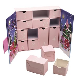 Caja de Calendario de Adviento de Cartón Personalizada, 12 Cajones, Caja de Regalo Rígida para Navidad, Cosméticos y Manualidades - Product Image 3