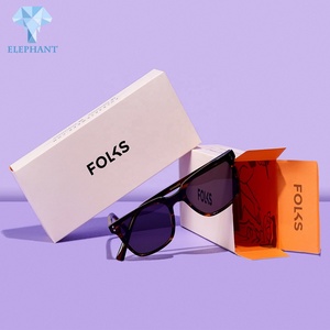 Boîte à lunettes de soleil personnalisée avec logo, vente en gros, rose, blanc, bleu, emballage intérieur - Product Image 5