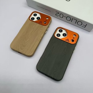 เคสโทรศัพท์กันกระแทกแบบแม่เห<span class=keywords><strong>ล</strong></span>็ก <span class=keywords><strong>ล</strong></span>ายไม้คุณภาพสูง ดีไซน์ใหม่ ผลิตตามสั่งจากโรงงาน สำหรับ iPhone 17 16 15 Pro Max พร้อมกรอบเ<span class=keywords><strong>ล</strong></span>นส์สีส้ม - Product Image 3