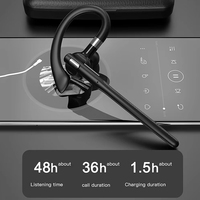 Auriculares Inalámbricos BT 5.4 con Micrófono para Llamadas Manos Libres, Cancelación de Ruido, Resistentes al Agua IPX4, 48 Horas de Reproducción, Auriculares Empresariales YYK-526