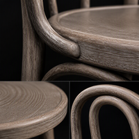 Chaise de salle à manger moderne en bois de caoutchouc de style Louis, design nordique, assise en bois courbé pour la maison, le bureau, l'hôtel, le parc, les mariages, l'appartement