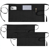 Tablier unisexe demi-buste avec poches pour restaurant, cuisine, café, salon de thé, uniformes de serveuse, nettoyage de machines