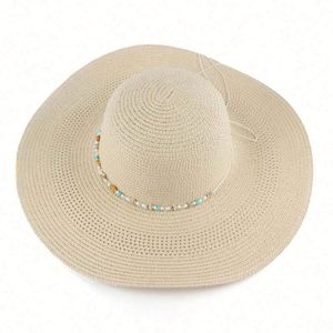 Nouveau chapeau de soleil en papier à large bord pour femme, idéal pour la pêche en plein air, les vacances, les voyages et la plage - Product Image 4