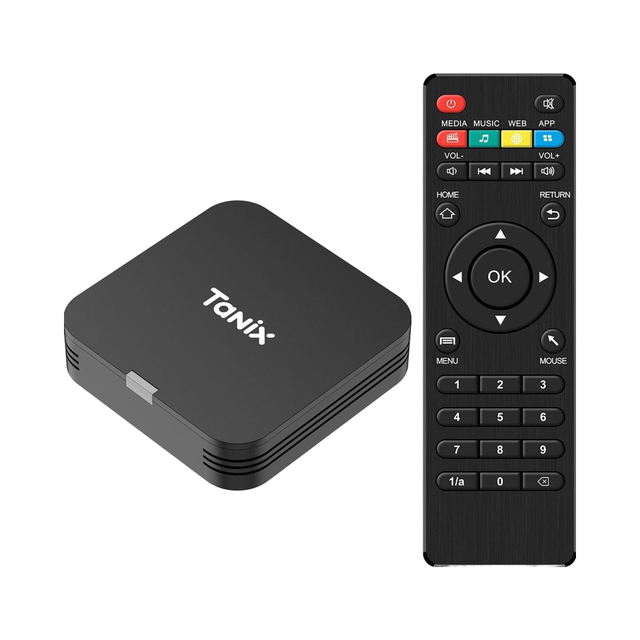 H313 Android TV Box 10.0 Quad-Core 2GB RAM 16GB ROM Mini Smart TV Box Supports 2.4G WiFi 4K Resolution Compact Size 12 Months