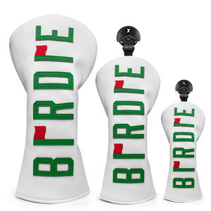 Fundas de cuero PU para palos de golf con cierre magnético, bordado y etiqueta verde Bridie para putter/driver - Product Image 2