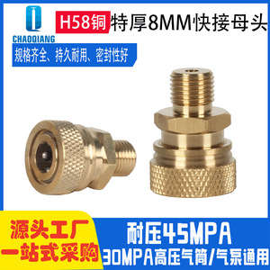 <b>Quick</b> Connect Female Coupler 8mm M10x1 18BSP Brass High Pressure Air Hose Fitting for Pneumatic Systems - Product Image 5