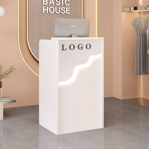 Muebles de salón de alta calidad, escritorio de recepción de clínica pequeña personalizado, salón de belleza, tienda de salón de madera, Mini mesa de recepción - Product Image 1