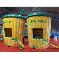 Tente de concession gonflable, stand de nourriture publicitaire, stand de limonade mobile, gobelets, équipement de stand de limonade gonflable