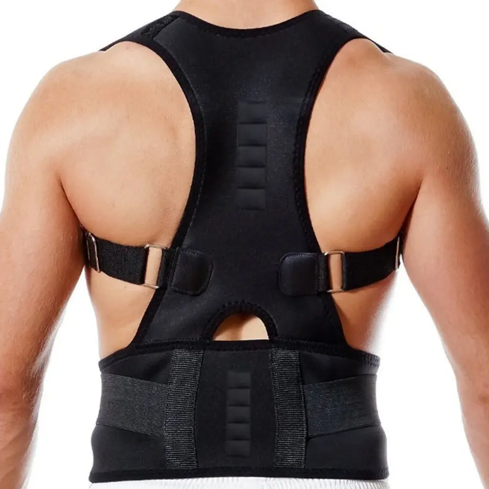 Magnetic Back Support Shoulder Humpback Brace Belt Posture Corrector for Straightener Shoulder