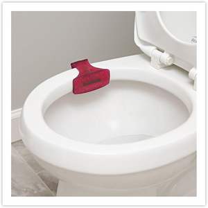 Désodorisants pour urinoirs Boardwalk EBCP012I072M01AAS8000, parfum pomme épicée, clip pour cuvette rouge, 12 par boîte - Product Image 4