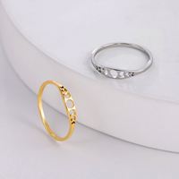 Bague Myshape 2023 en acier inoxydable plaqué or vintage avec phases lunaires pour femme, bijou tendance en forme de croissant de lune pour la Saint-Valentin