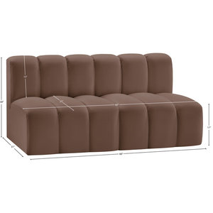 Canapé-lit pliable moderne en velours et cuir de 60 pouces - Product Image 3
