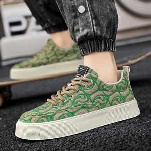 Zapatos Deportivos de Lona Transpirable para Hombre, Primavera 2025, Forro de Malla, de Caña Baja, con Cordones, Antiolor, Antideslizantes, a la Moda - Product Image 2