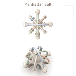 Nouveauté : Jouets de dentition unisexes de qualité alimentaire pour bébés, balle éducative Manhattan, sans BPA, en <span class=keywords><strong>silicone</strong></span> <span class=keywords><strong>souple</strong></span> pour bébés - Product Image 2