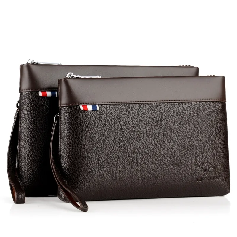 Model 71612 Men's Bag Long Fashion Soft PU Material Wallet Large Capacity Casual Mobile Phone Change Zipper Men's Clutch