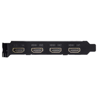 Carte de capture vidéo HD PCI-E 4 canaux SDI 1080p OBS Vmix Wirecast Streaming pour Windows pour PC Ordinateur Moniteur Jeu