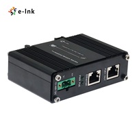 Injecteur PoE extérieur 802.3at 30W 2.5G Rail DIN Injecteur Ethernet industriel 12~48V Entrée CC avec fonction de suralimentation