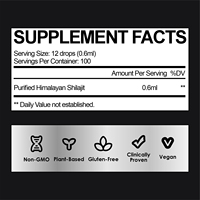 Gouttes de Shilajit de l'Himalaya pur 100% OEM/ODM/OBM Liquide de Shilajit séché au soleil à l'acide fulvique