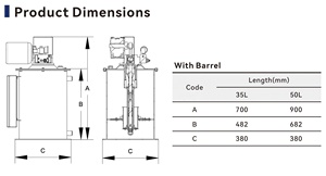 Barrel Mounted Semi-Automatic 35L 50L 200L Piston Pump High 340 Bar Motor Central Lubrication System OEM - Product Image 5