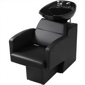 Chaise de salon de coiffure confortable, durable, moderne et multifonctionnelle avec bac en céramique, revêtement en cuir et repose-pieds réglable - Product Image 3
