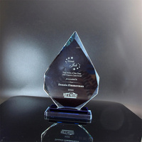 Récompense de rappel en forme de goutte, prix personnalisé, avec gravure au Laser, en cristal personnalisé pour utilisateur, cadeau pour personnel personnel personnel