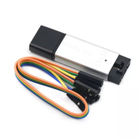 Caja de aluminio CP2102 USB a TTL Módulo serie STC Downloader Firmware Upgrade Board UART Converter para programación MCU