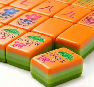 <span class=keywords><strong>Mahjong</strong></span> américain en acrylique vert pomme, finition haut de gamme polie à la main, rangement en cristal, jeu de cartes, cadeau fabriqué en Chine - Product Image 1