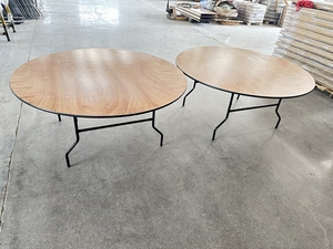 Outdoor <strong>Wooden</strong> Plywood Round Rectangular Banquet Folding <strong>Foldable</strong> <strong>Table</strong> - Product Image 3