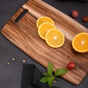 Planche à découper rectangulaire en bois d'acacia, bloc de découpe en grain de bois pour la viande, les légumes et les fruits - Product Image 3