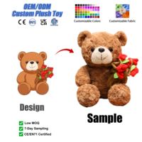 Schattige Pluche Teddybeer Kleding en Accessoires Op Maat Zachte Knuffeldieren Valentijnscadeau Kamerdecoratie Groothandel Op Maat OEM