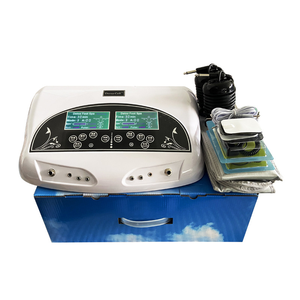 Double <span class=keywords><strong>personnes</strong></span> avec des coussinets de dizaines et des ceintures amincissantes à température réglable en sapin Double Detox Cell Spa Machine Foot Massager - Product Image 5