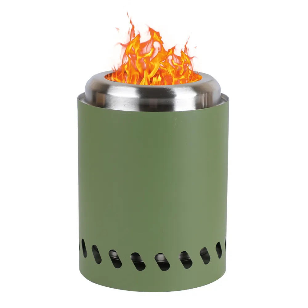 Kompor meja halaman, kompor Mini Stainless Steel dapat dilepas, meja portabel, lubang api tanpa asap Untuk teras