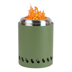 Courtyard Tabletop Stove Detachable Stainless Steel Mini Stove Portable Tabletop Smokeless Fire Pit For Patio