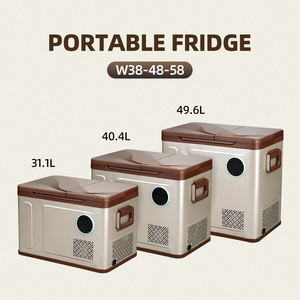 W38 Alpicool mini refrigerador 12V caja de refrigeración eléctrica para coche DC compresor compacto coche congelador de doble zona nevera portátil - Product Image 2