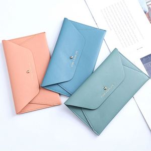 Porte-monnaie en cuir PU multicolore, durable, fin, avec fermeture à pression, porte-cartes portable - Product Image 4