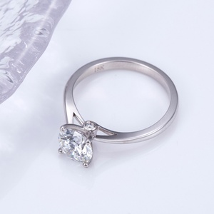 Anillo de Diamante de Laboratorio de 18K, Modelo MSR-1128 de Messi Jewelry, Anillo Romántico de Lujo de 1CT, Anillo de Compromiso, Alianza de Boda Clásica, Anillo de Regalo - Product Image 3
