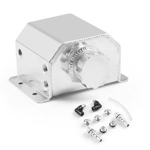 Réservoir de récupération d'huile universel en aluminium carré de 1L pour modification de moteur de voiture, avec niveau de liquide visible et récupération des gaz de déchets - Product Image 5