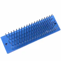 Jarum Hackle Baja & Plastik 93 Gigi (Blue Board Silver Needle) Grosir untuk Alat Ekstensi Rambut Komersial