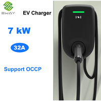 Nuevo Cargador de Pared Eway EW08 de 7kW 32A para Vehículos Eléctricos con Tipo 2, Opciones de Pago con Tarjeta, Aplicación y Función Plug & Play