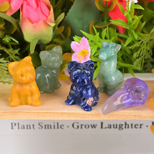 अनुकूलित प्राकृतिक क्रिस्टल मिनी नक्काशी शिल्प रत्न शिल्प रत्न 30 मिमी जानवर - Product Image 2