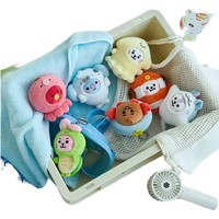 HY Nouveau BT21 10cm Ocean Friends Series Porte-clés en peluche, design de poupée mignonne, unisexe pour 2-4 ans, pendentif en coton PP