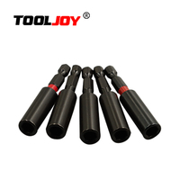 TOOLJOY Pemegang Mata Bor Magnetik Stainless Steel untuk Bor Impact Driver Adaptor Hitam untuk Perpanjangan