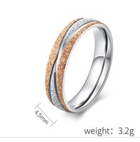 Edelstahl Twill Mattierte Partnerringe Neue Liebhaberringe Mattierter Paarring Titan-Stahl Modeschmuck